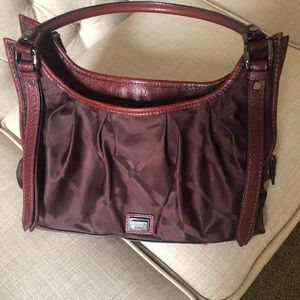 Maroon Burberry bag